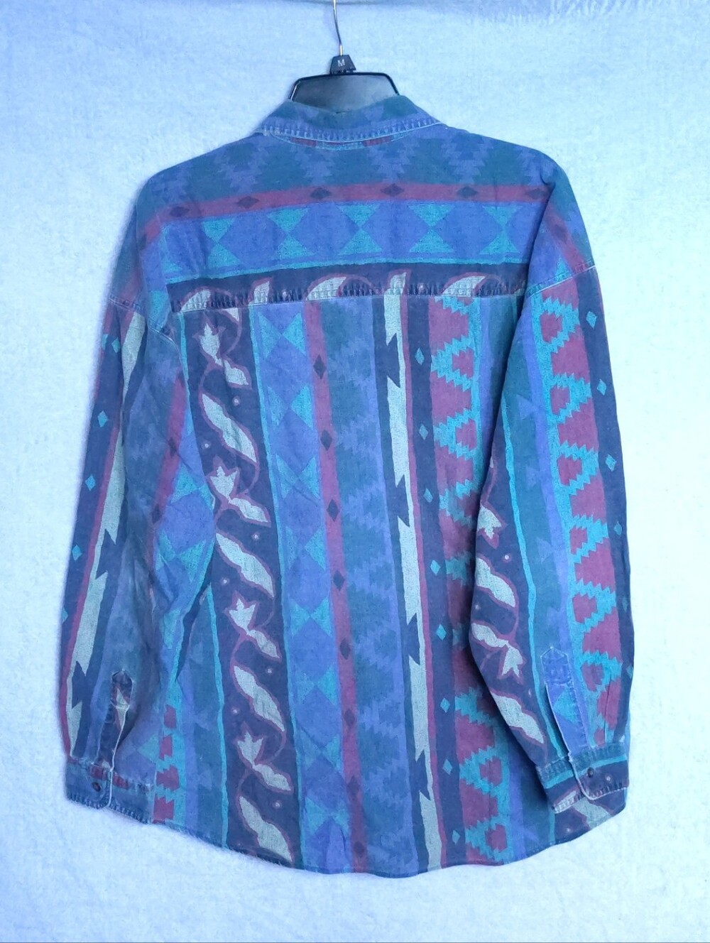 Gitano Multicolor Aztec Pattern Button-Up Shirt - Picture 2 of 2